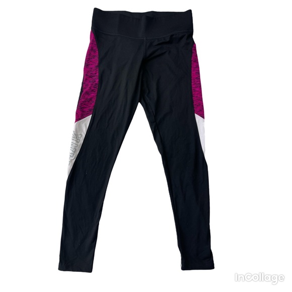 PINK Victoria's Secret Pants - PINK Victoria's Secret ultimate leggings black with white patch size M
